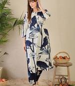 Women Floral Printed Regular Pure Cotton Kurta with Trousers