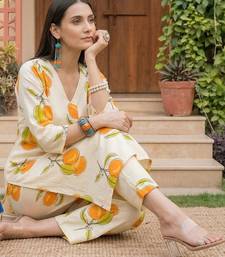 Women Printed Regular Pure Cotton Kurta with Trousers