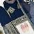 Navy blue faux georgette rich embroidery with sequence work dress set for girls kids