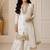 White fendi silk rich embroidery with sequence work dress set for girls kids