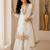 White fendi silk rich embroidery with sequence work dress set for girls kids