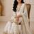 White fendi silk rich embroidery with sequence work dress set for girls kids