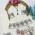 White soft rayon floral thread embroidery pattern work dress set for girls kids