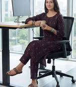 Women Ethnic Motifs Printed Regular Pure Cotton Kurta with Trousers