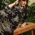 Women Black Viscose Rayon Floral Printed Regular Kurta with Trousers Set