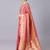Onion pink  soft banarasi silk saree with zari weaving meenakari design