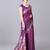 Wine soft banarasi silk saree with zari weaving meenakari design
