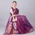 Wine soft banarasi silk saree with zari weaving meenakari design