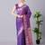 Purple soft banarasi silk saree with zari weaving meenakari design