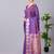 Purple soft banarasi silk saree with zari weaving meenakari design