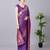 Purple soft banarasi silk saree with zari weaving meenakari design