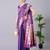 Purple soft banarasi silk saree with zari weaving meenakari design