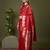 Red soft banarasi silk saree with zari weaving meenakari design