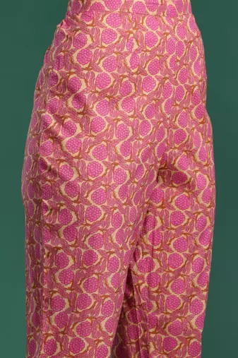 Floral Printed Pure Cotton Kurta with Trousers