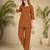 Trendy orange floral embroidered ethnic co-ord set for women