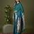 Rama green soft banarasi silk saree with zari weaving meenakari design