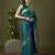 Rama green soft banarasi silk saree with zari weaving meenakari design