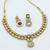 Handcrafted gold-plated kundan choker necklace set with earrings | traditional ethnic indian bridal jewelry for women