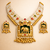 Handcrafted elephant motif gold-plated pearl necklace set - traditional ethnic jewelry for weddings & festivals