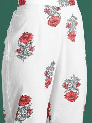 Paisley Printed Pure Cotton Kurta with Trousers 3