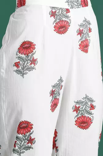 Paisley Printed Pure Cotton Kurta with Trousers