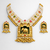 Handcrafted elephant motif gold-plated pearl necklace set - traditional ethnic jewelry for weddings & festivals