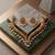 Handcrafted traditional gold-plated choker necklace set with pearl drops - ethnic jewelry for weddings