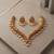 Handcrafted traditional gold-plated choker necklace set with pearl drops - ethnic jewelry for weddings