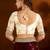 Maroon color satin silk saree with beige blouse heavy embroidered work