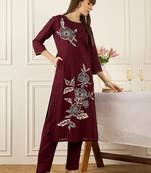 Women Floral Printed Regular Pure Cotton Kurta with Trousers
