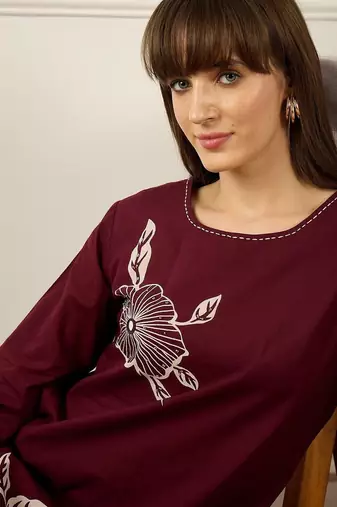 Women Floral Printed Regular Pure Cotton Kurta with Trousers