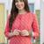 Women Leheriya Printed Regular Sequinned Kurta with Trousers