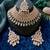 Kundan bridal choker jewelry set with  beads | indian wedding necklace, drop earrings & maang tikka