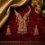 Antique gold plated south indian temple jewelry set - krishna motif necklace with jhumka earrings for weddings