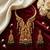 Antique gold plated south indian temple jewelry set - krishna motif necklace with jhumka earrings for weddings