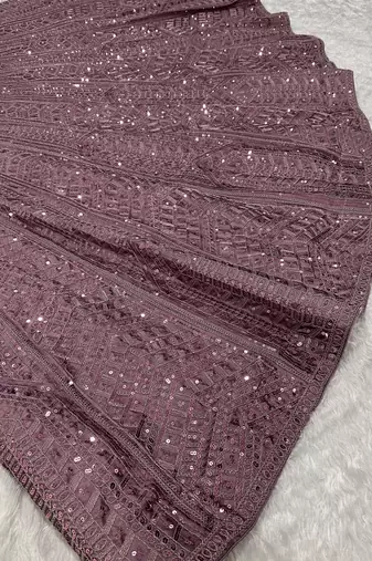 Designer Wedding Wear Lehenga Heavy Embroidered PartywearLehenga Sequins & Dori Lehenga festival Lehenga