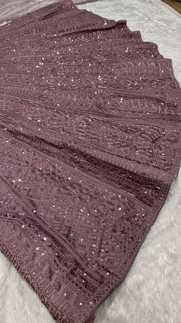 Designer Wedding Wear Lehenga Heavy Embroidered PartywearLehenga Sequins & Dori Lehenga festival Lehenga