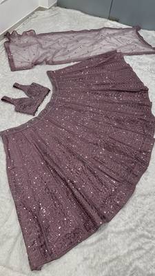 Designer Wedding Wear Lehenga Heavy Embroidered PartywearLehenga Sequins & Dori Lehenga festival Lehenga 5