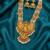 Gold temple jewelry set with long haram necklace & jhumka earrings | south indian bridal wedding jewelry