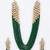 Luxury kundan green crystal statement necklace set | traditional indian wedding jewelry