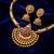 Antique gold plated temple jewelry set - traditional indian necklace with jhumka earrings for bridal wedding & festival