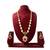 Gold plated ruby green indian jewelry set  wedding necklace with earrings | bollywood bridal festival wear
