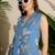 Women Floral Printed Regular Linen Kurta with Trousers