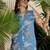 Women Floral Printed Regular Linen Kurta with Trousers