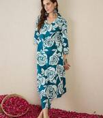 Women Floral Printed Regular Pure Cotton Kurta with Trousers