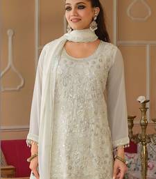Women Ethnic Motifs Embroidered Regular Sequinned Kurta with Palazzos & With Dupatta