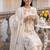 Women Floral Embroidered Regular Thread Work Cotton Kurta With Palazzos & Dupatta