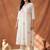 Women Floral Embroidered Angrakha Thread Work Pure Cotton Kurta with Trousers