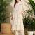 Adults-Women Woven Design Embroidered Cotton A-Line Kurta with Trousers