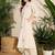Adults-Women Woven Design Embroidered Cotton A-Line Kurta with Trousers